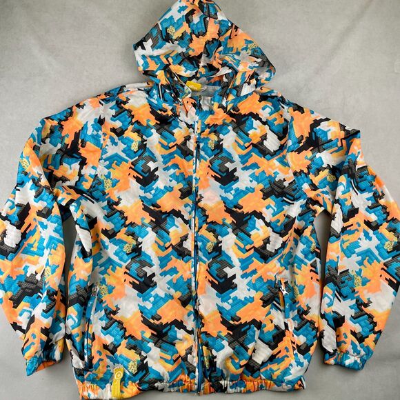 LRG Jacket Mens XL You's A Toy Hooded Windbreaker Multicolor Ripstop Full Zip - Picture 1 of 13